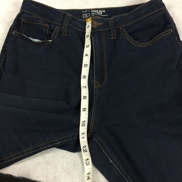 No Boundaries High Rise Skinny Leg Jeans Size 11 Womens Dark Blue Wash Denim - Picture 5 of 6